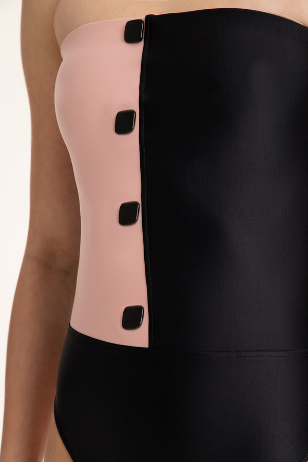 Adriana Degreas Bicolor Strapless Swimsuit