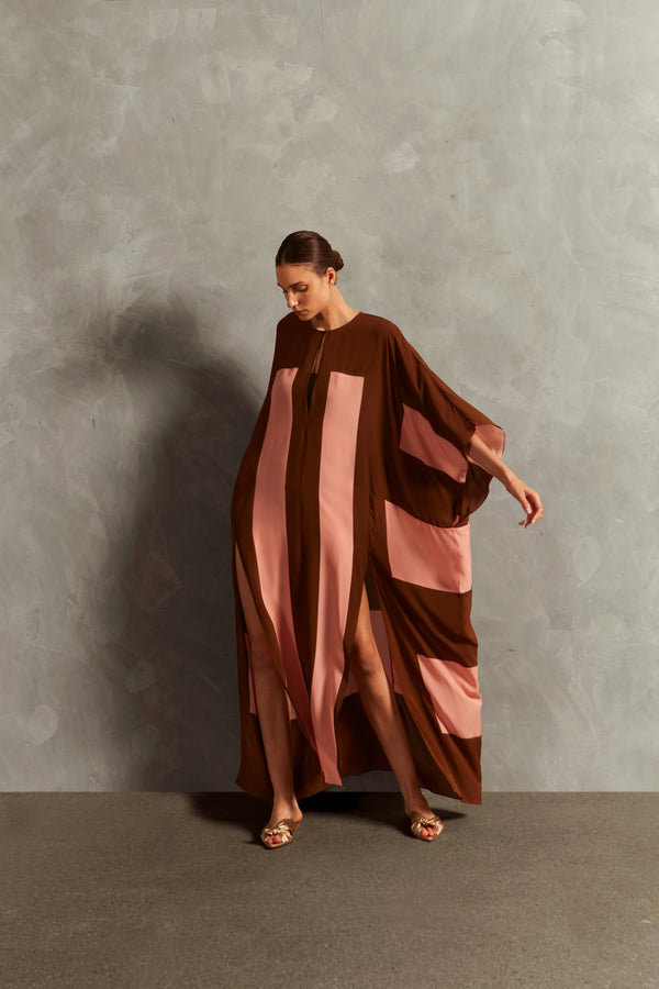 Adriana Degreas Bold Stripes Long Kaftan