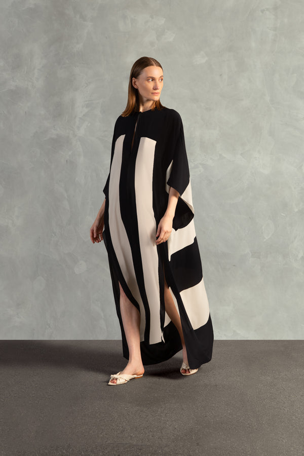 adriana degreas Bold Stripes Long Kaftan