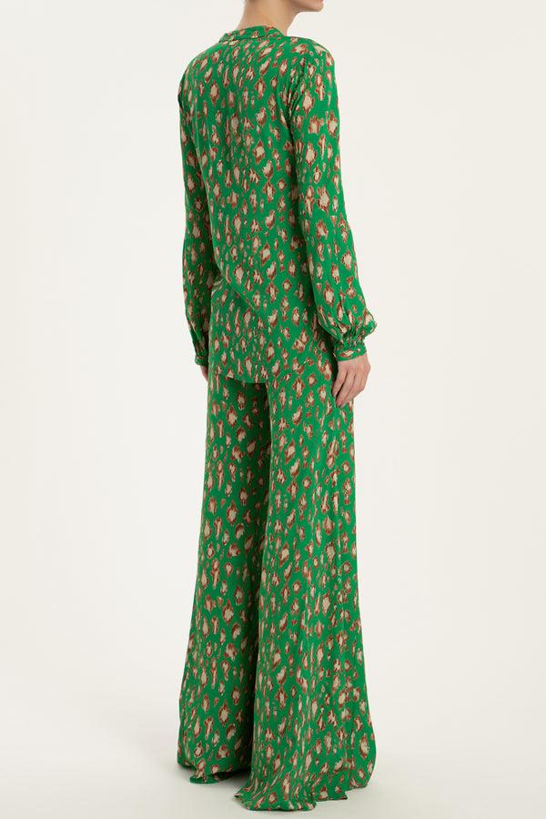 Adriana Degreas Brush Leopard Print Viscose Shirt