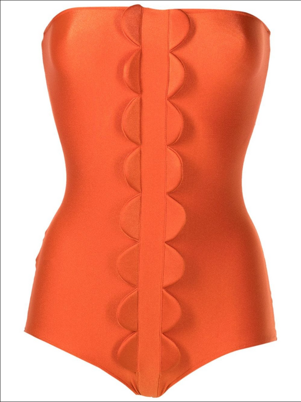 Adriana Degreas Bubble Strapless Detailed Swimsuit