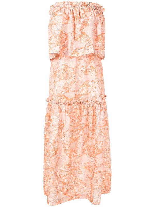 Adriana Degreas Bulles De Mer Ruffled Long Dress