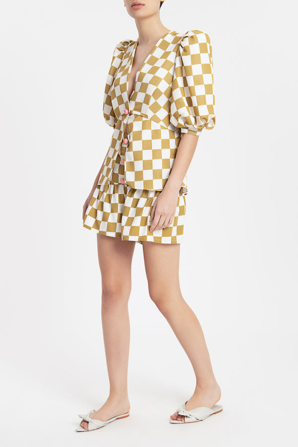 adriana degreas Carre Vintage Ruffled Shorts