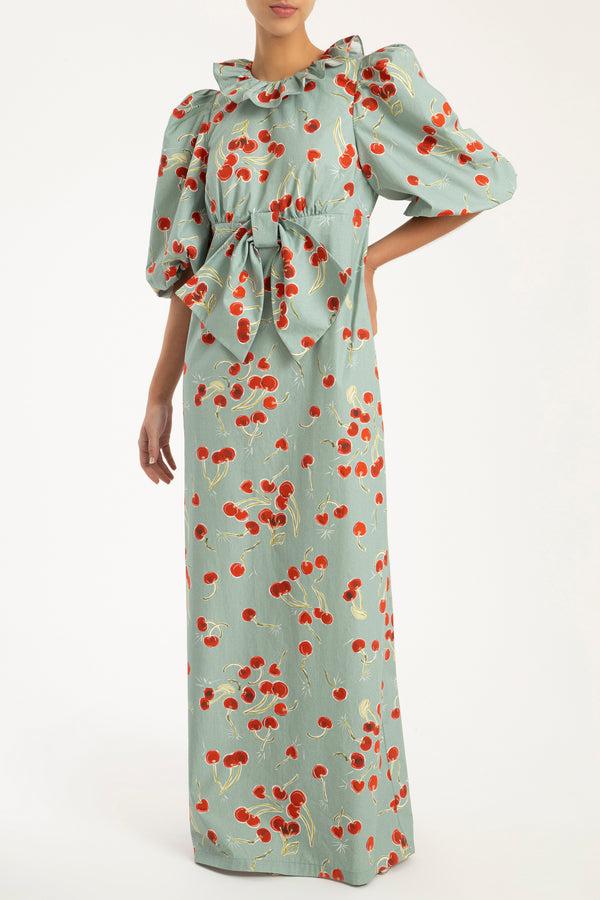 Adriana Degreas Cherry Bomb Long Dress