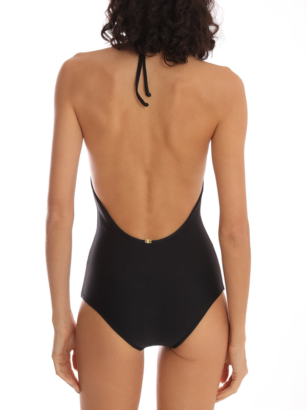 Adriana Degreas Cicada Halterneck Swimsuit