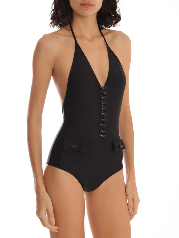 adriana degreas Cicada Halterneck Swimsuit