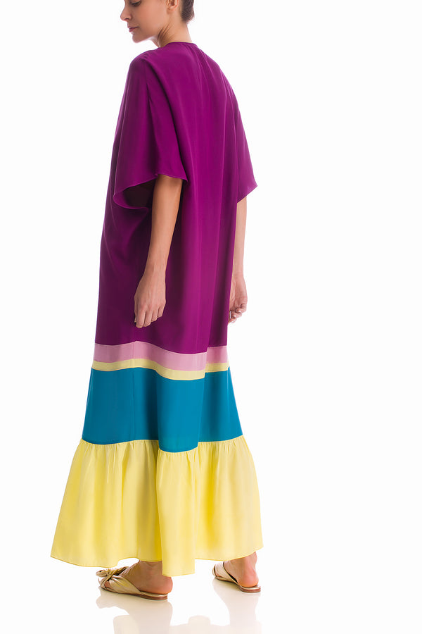 Adriana Degreas Colorful Flowers Long Kaftan
