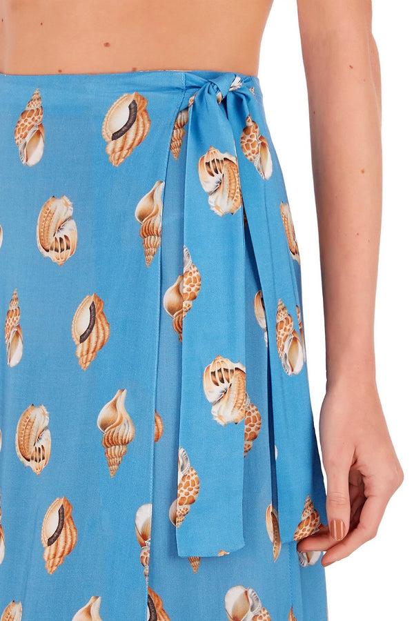 Adriana Degreas Conchiglie Midi Skirt With Ruffles