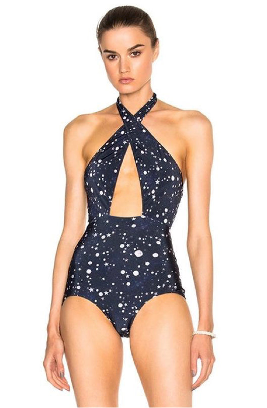 adriana degreas Constellation Halterneck Swimsuit
