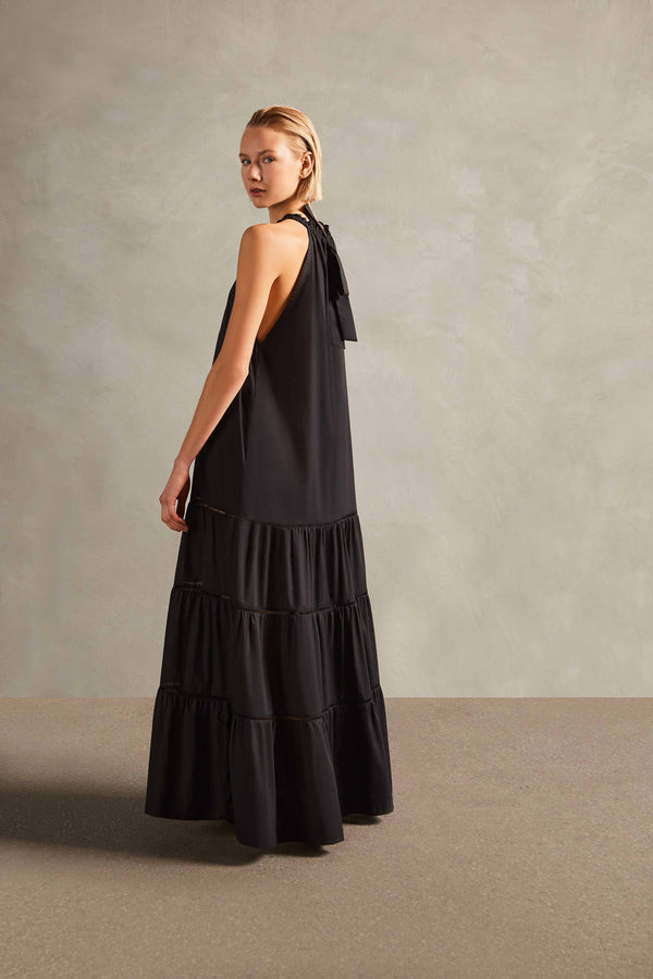 Adriana Degreas Cotton Chambray Long Dress