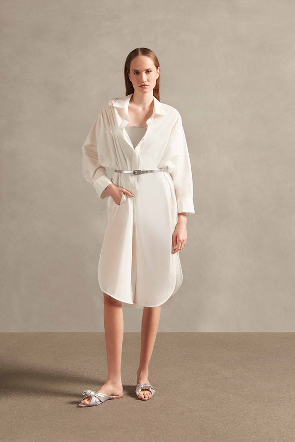 adriana degreas Cotton Chambray Midi Chemise Dress