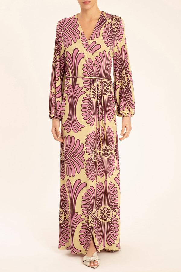 adriana degreas Deco Shell Long Robe With Sash