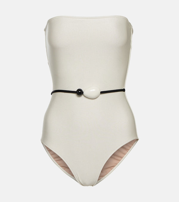 Adriana Degreas Deco Solid Strapless Swimsuit