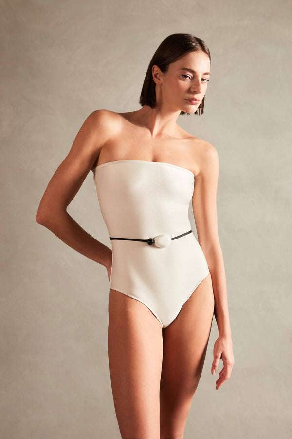 adriana degreas Deco Solid Strapless Swimsuit