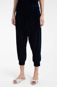 Adriana Degreas Drop-crotch Velvet Pants