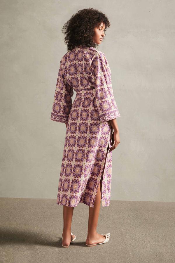 Adriana Degreas Exotic Coral Midi Robe