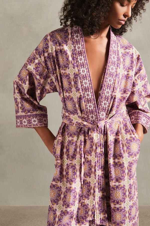 Adriana Degreas Exotic Coral Midi Robe