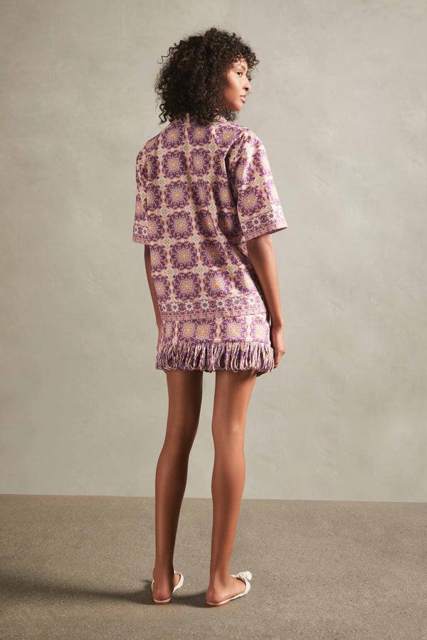 Adriana Degreas Exotic Coral Short-Sleeved Shirt