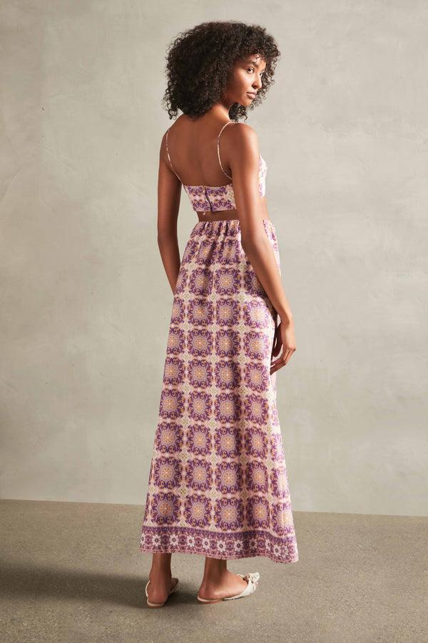 Adriana Degreas Exotic Coral Skirt & Top Set