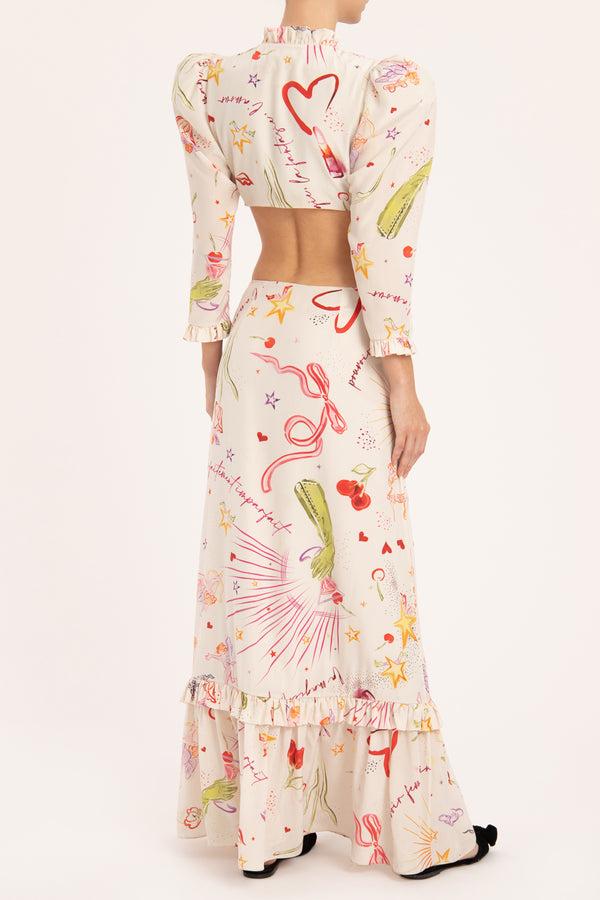 Adriana Degreas Fantasy Long Dress With Cut-Outs