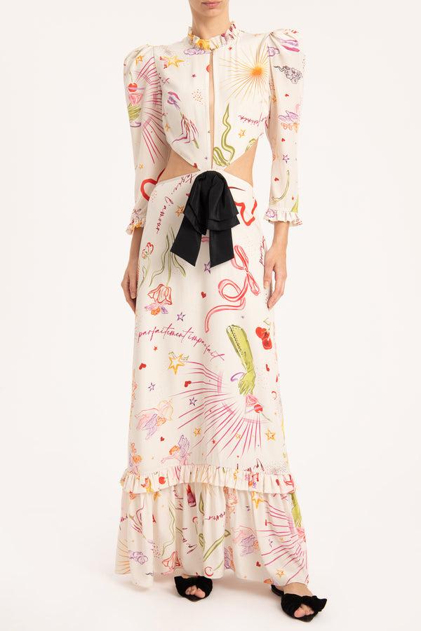 adriana degreas Fantasy Long Dress with Cut-Outs