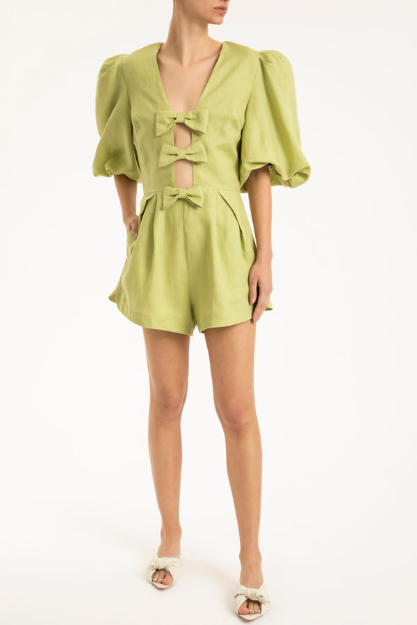 Adriana Degreas Fantasy Solid Playsuit With Bows