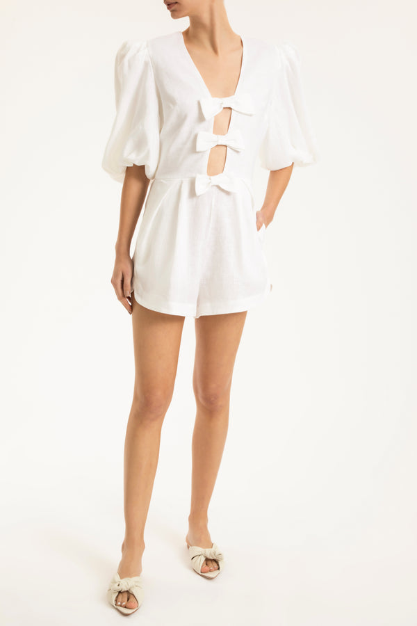 Adriana Degreas Fantasy Solid Playsuit With Bows