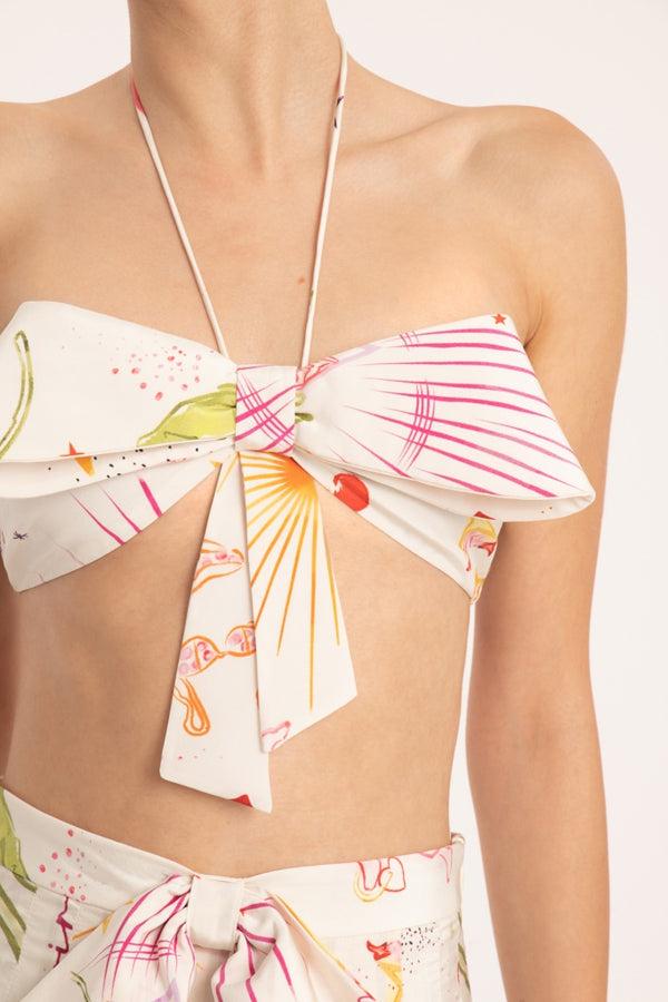 Adriana Degreas Fantasy Top With Bow