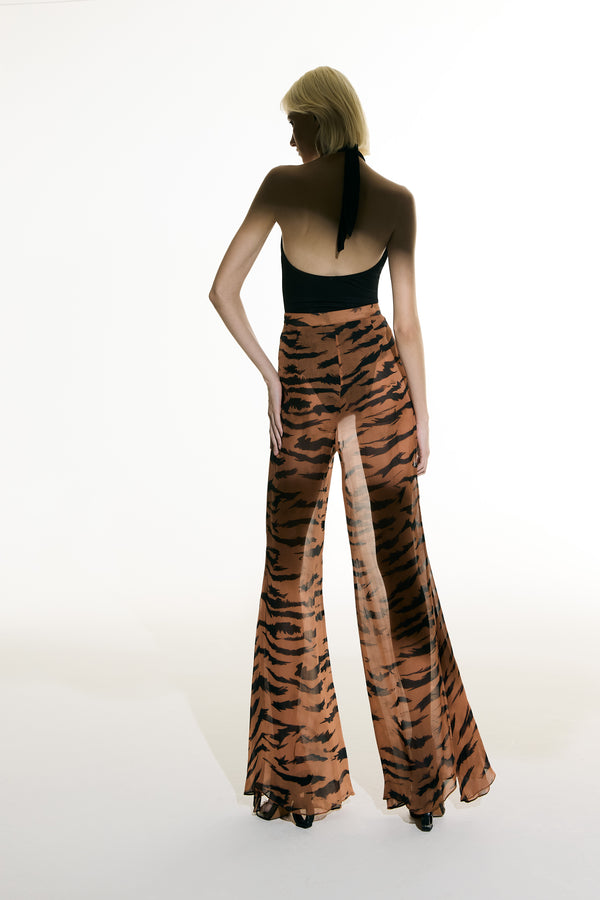 Adriana Degreas Flared Silk Pants