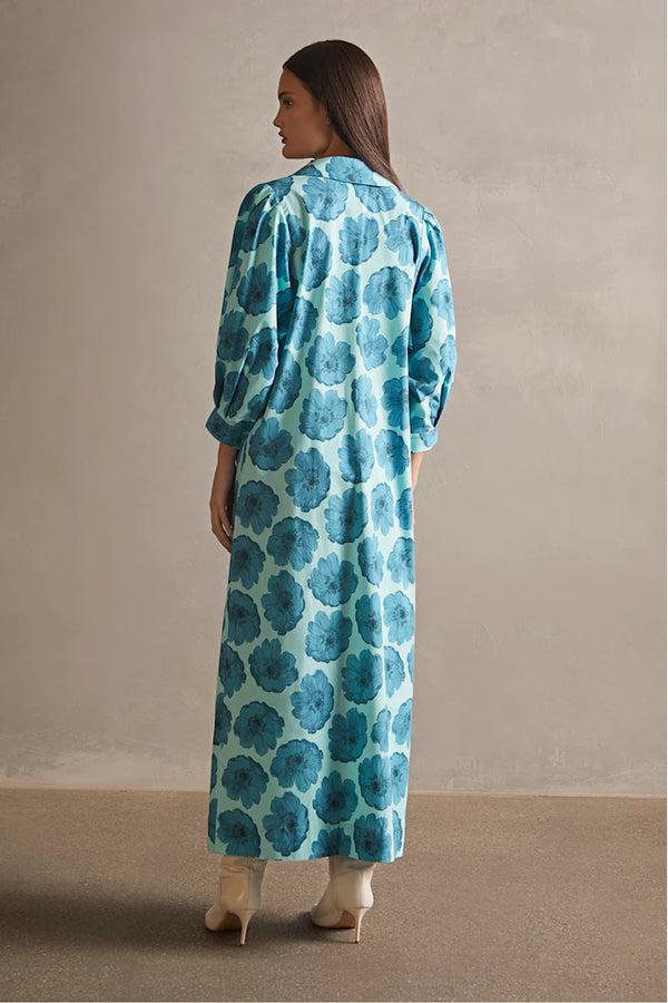 Adriana Degreas Floral Classic Long Robe