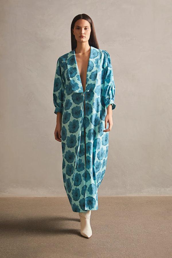 adriana degreas Floral Classic Long Robe