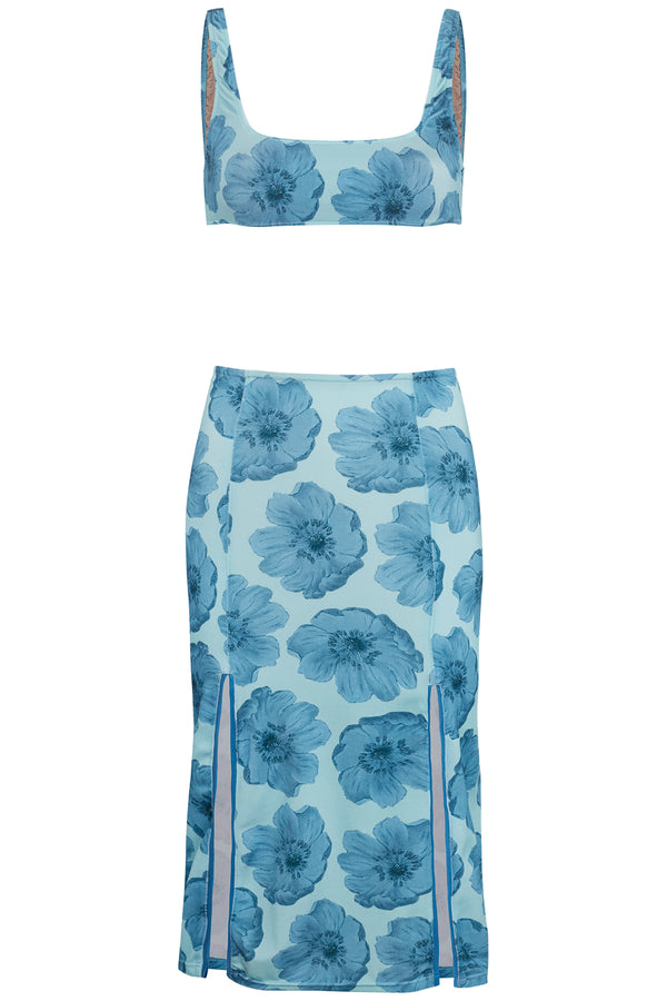 Adriana Degreas Floral Classic Top & Skirt Set