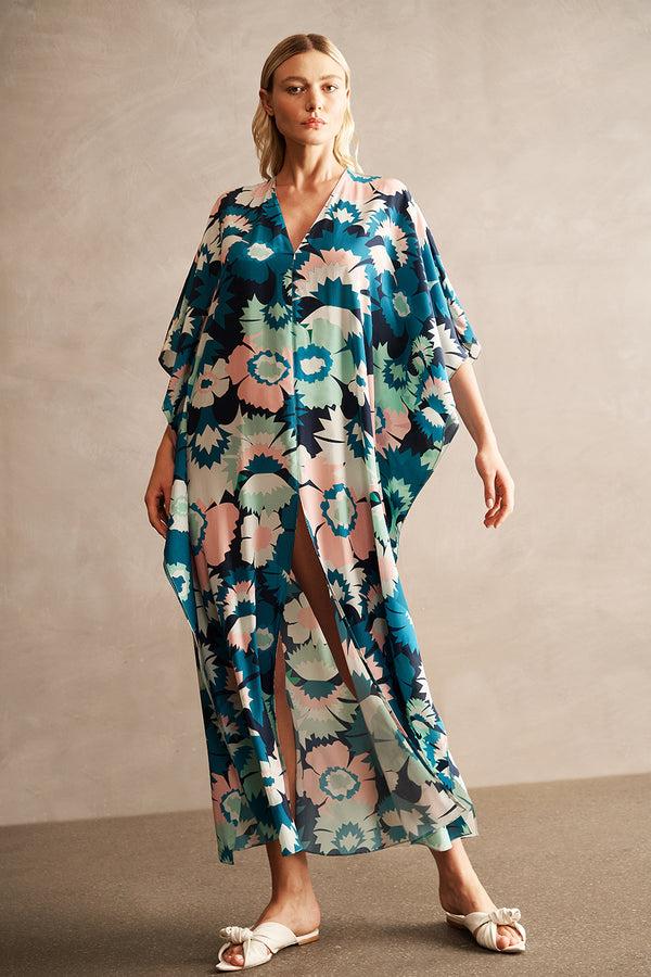 adriana degreas Flower Power Long Kaftan