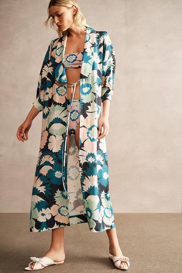 adriana degreas Flower Power Long Robe