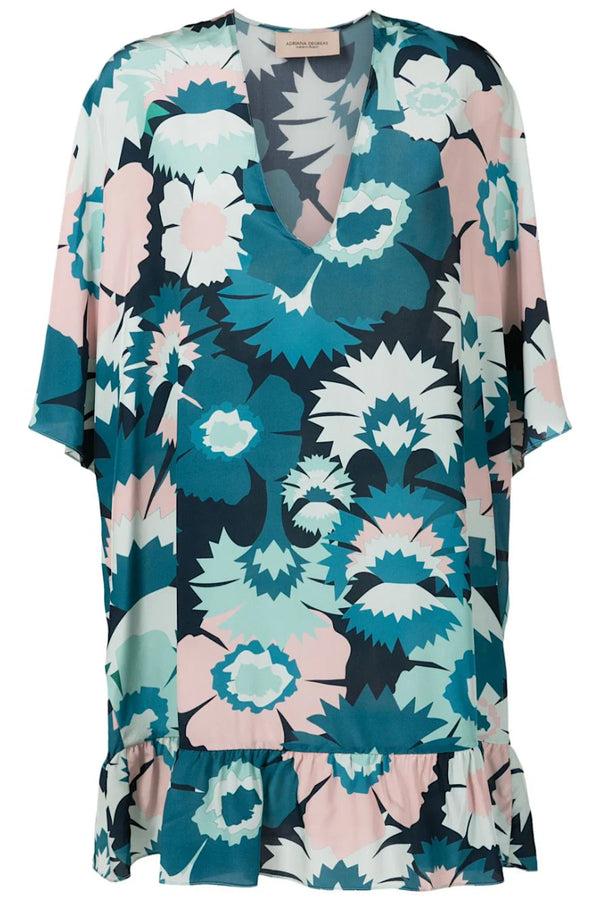 Adriana Degreas Flower Power Short Kaftan