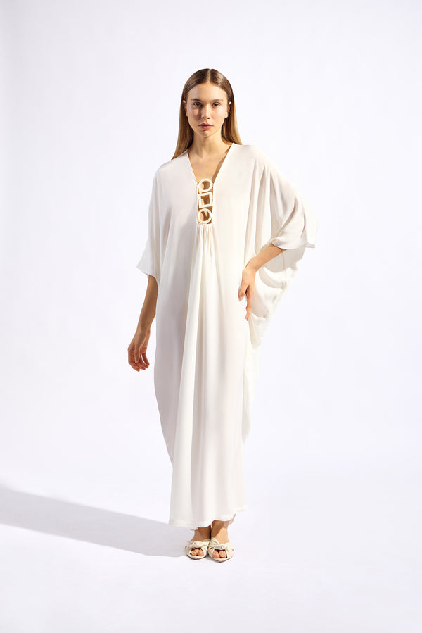 Adriana Degreas Geometric Long Kaftan
