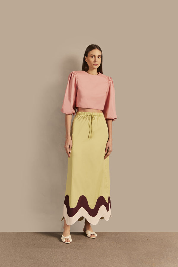 adriana degreas Giardino Solid Long Skirt
