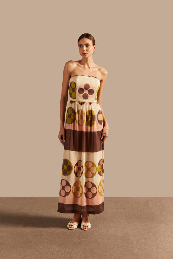 adriana degreas Giardino Strapless Long Dress