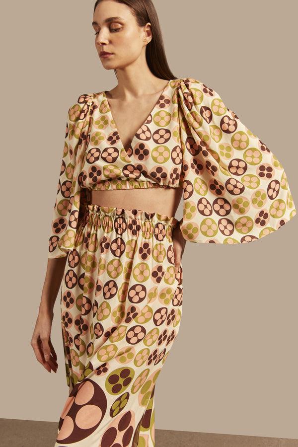 Adriana Degreas Giardino Top & Skirt Set