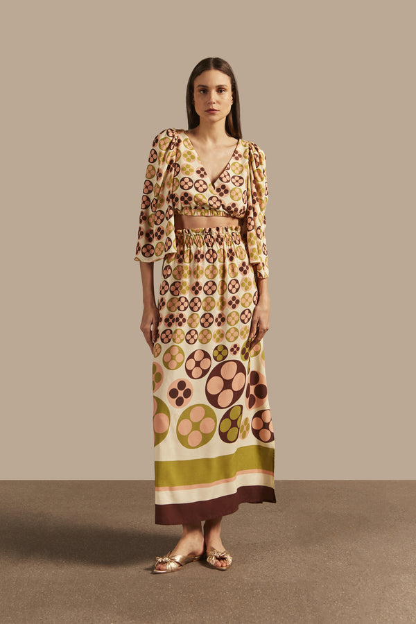 adriana degreas Giardino Top & Skirt Set