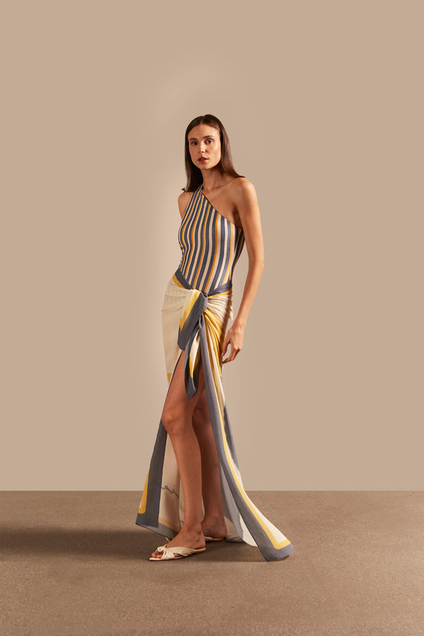 Adriana Degreas Golden Age One-Shoulder Swimsuit