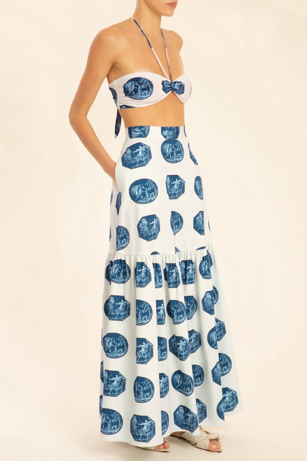 Adriana Degreas Greek Scenes Maxi Skirt