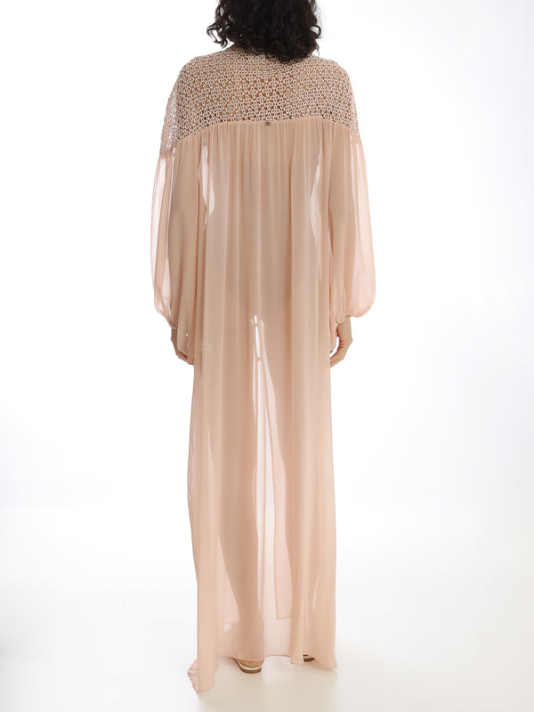 Adriana Degreas Guipure Detail Long Robe