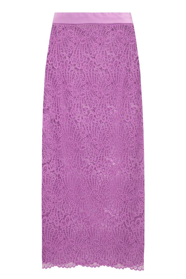Adriana Degreas Guipure Lace Midi Skirt