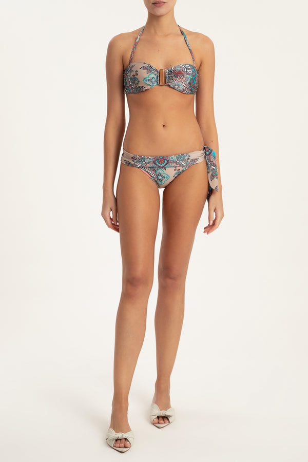 adriana degreas Gypsy Print Strapless Bikini