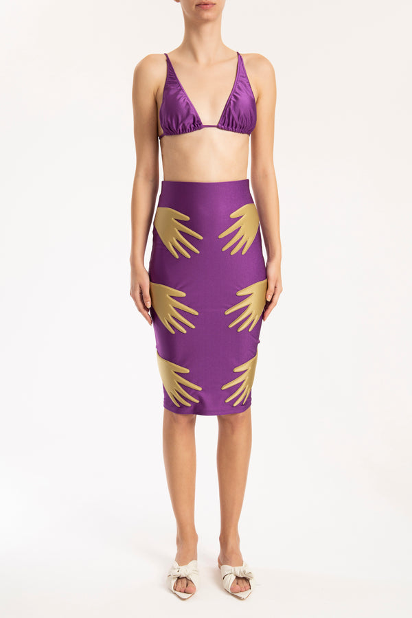 Adriana Degreas Hands Midi Skirt