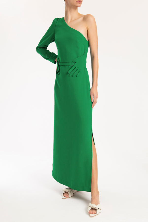 Adriana Degreas Hands One-Shoulder Long Dress