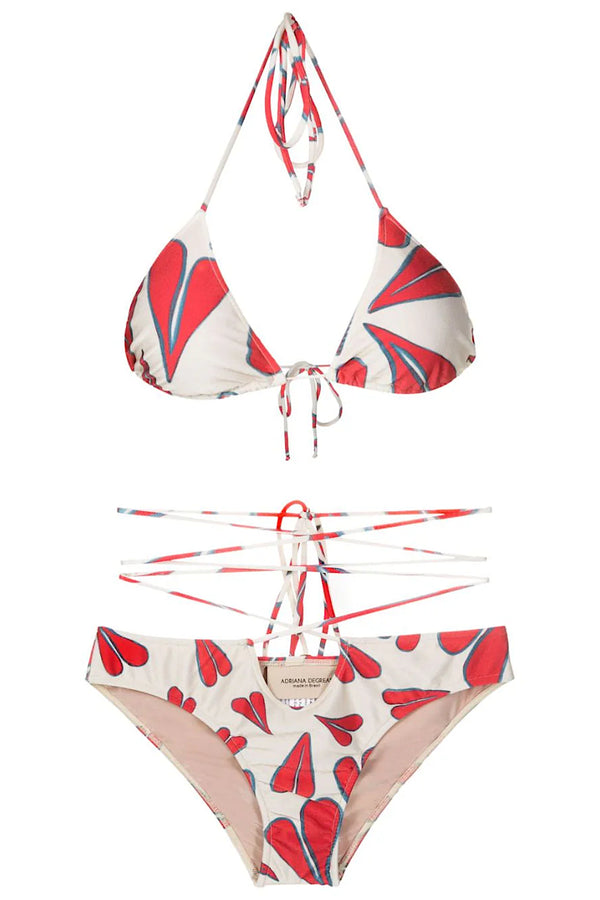Adriana Degreas Hearts Wraparound Triangle Bikini