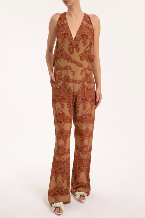 adriana degreas Henna Print Jumpsuit
