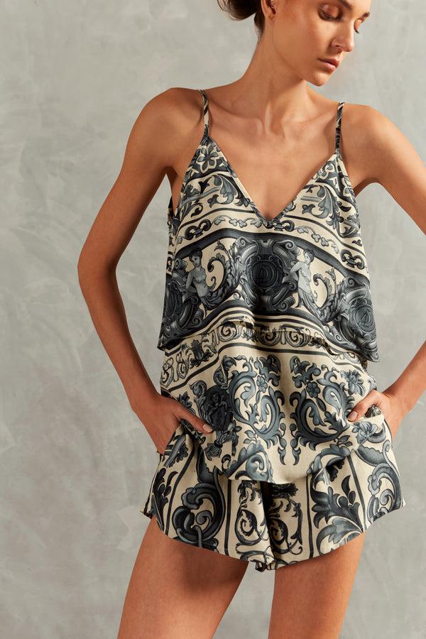 Adriana Degreas Hera Blouse With Straps